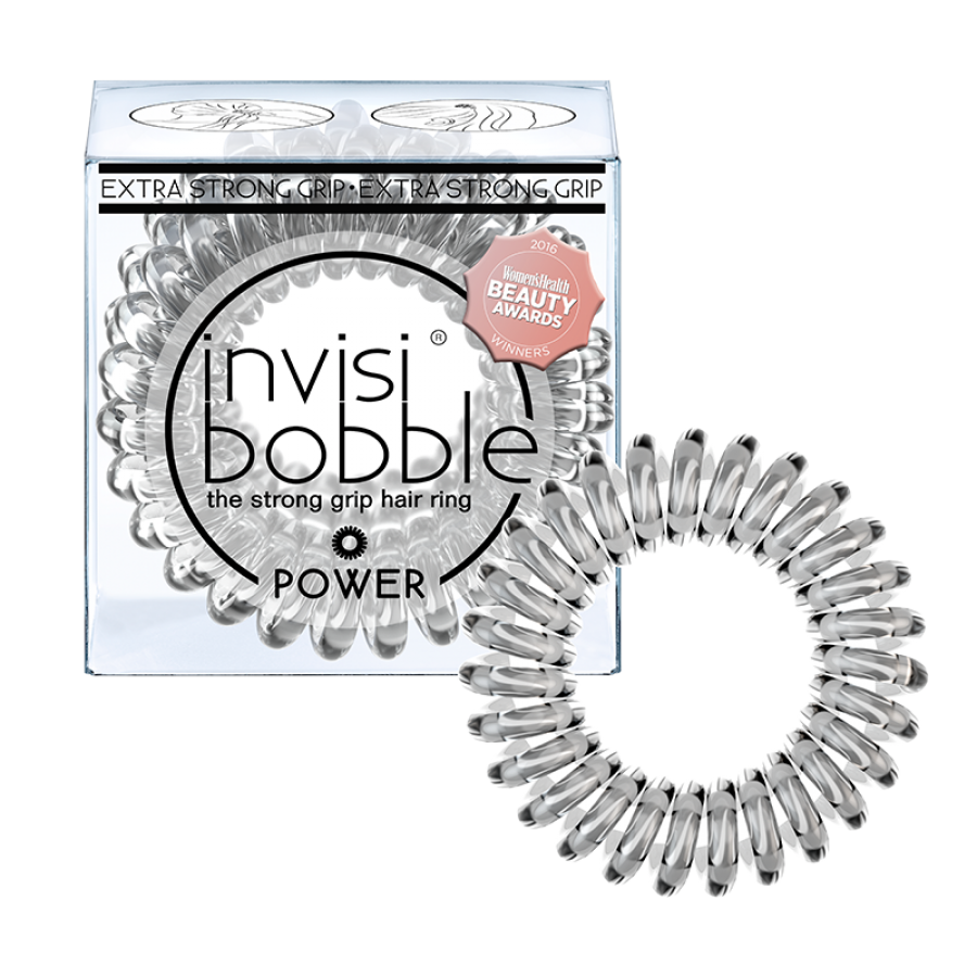 Invisibobble Power -Crystal Clear- מארז 3 גומיות בצבע שקוף-0