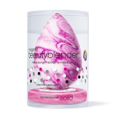 BeautyBlender electric violet swirl -ספוגית ביוטיבלנדר סגול לבן-0
